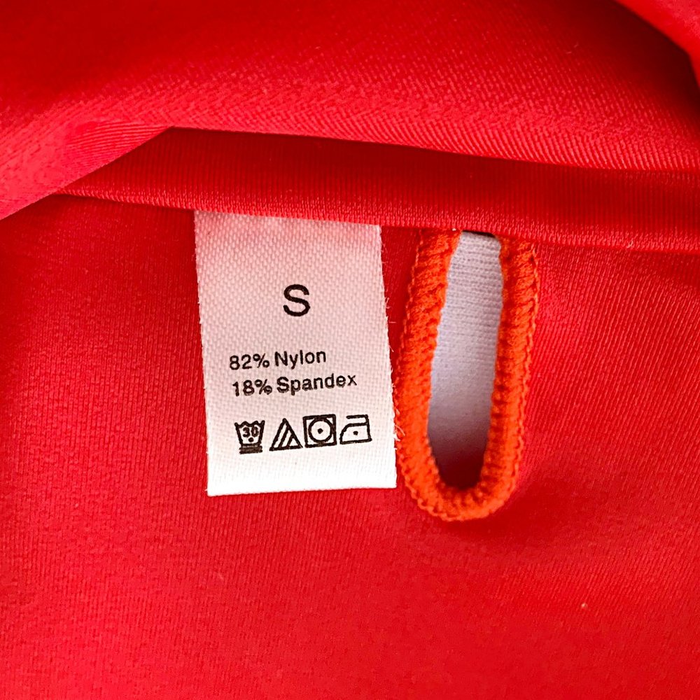 Tie-Front Cheeky Thong Bikini in Red - Picture 4 of 6